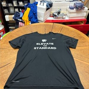 Nike K State Wildcats Team Issued Black Dri-FIT Men's Shirt